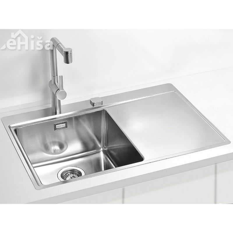 Vgradno kuhinjsko pomivalno korito PURE 40 inox 790x525 mm z sifonom ALVEUS 1103610