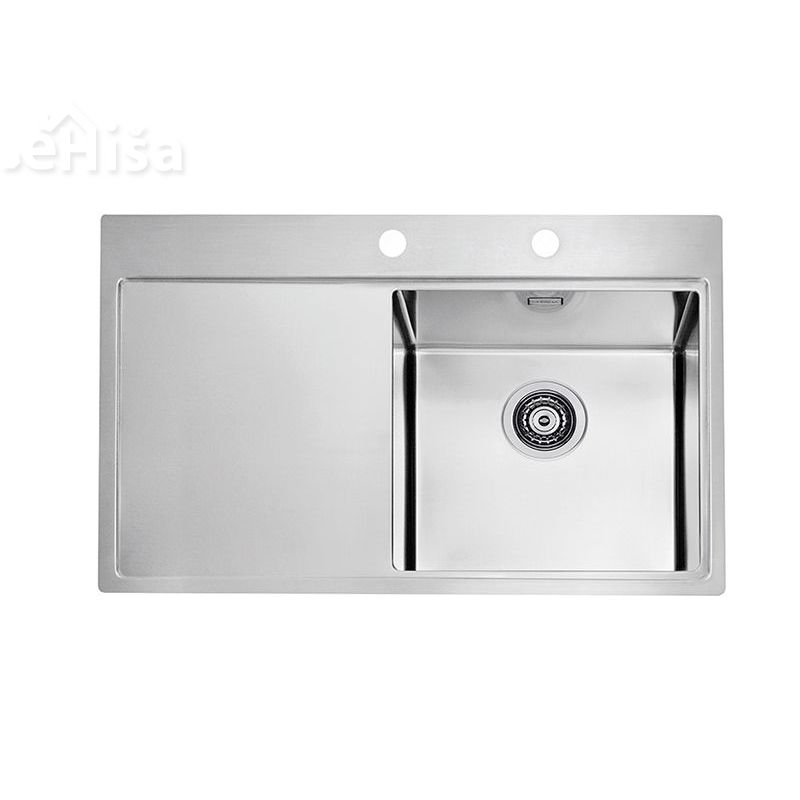 Vgradno kuhinjsko pomivalno korito PURE 40 inox 790x525 mm z sifonom ALVEUS 1103651