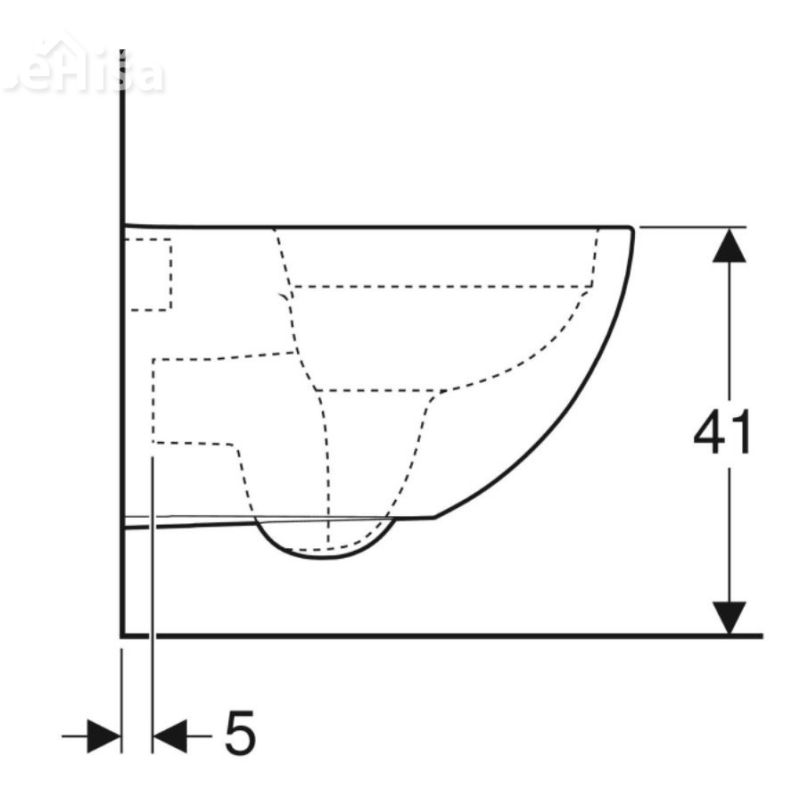 Viseča brezrobna WC školjka Acanto GEBERIT 500.600.01.2
