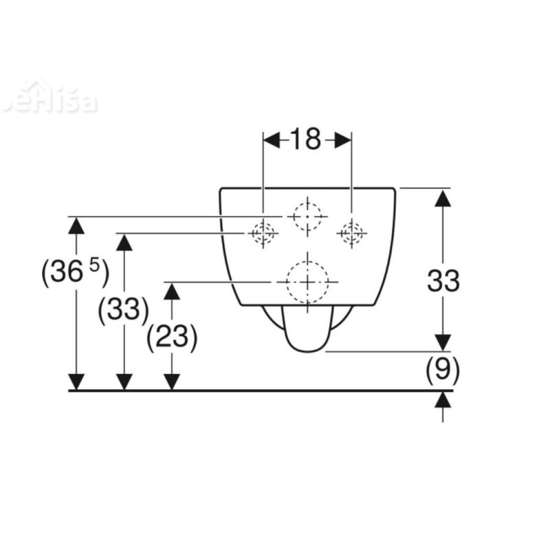 Viseča brezrobna WC školjka ICON GEBERIT 501.661.00.1