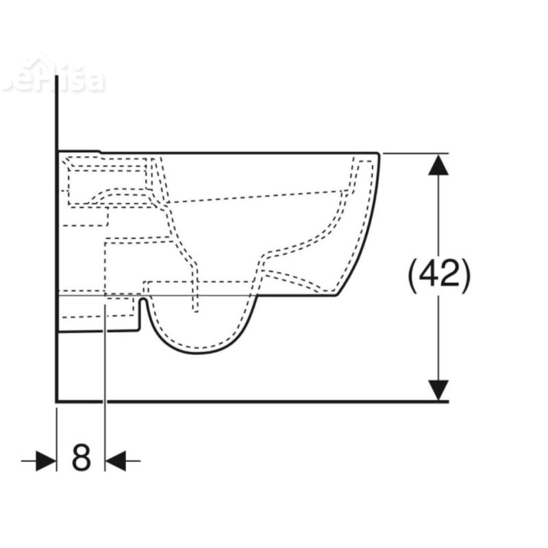 Viseča brezrobna WC školjka ICON GEBERIT 501.661.00.1