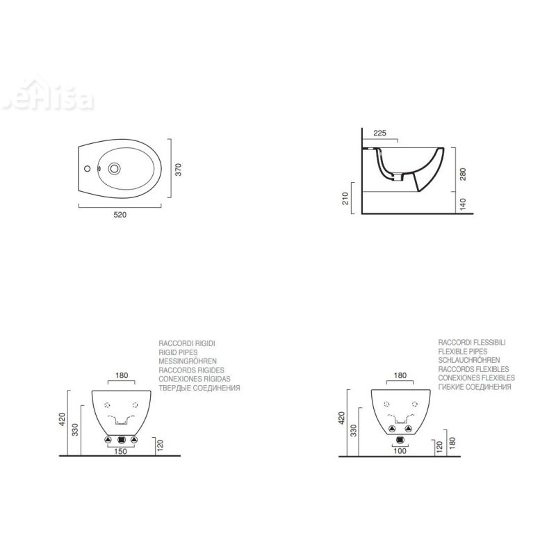 Viseči bide Newlight 52x37 CATALANO 1BSLI00
