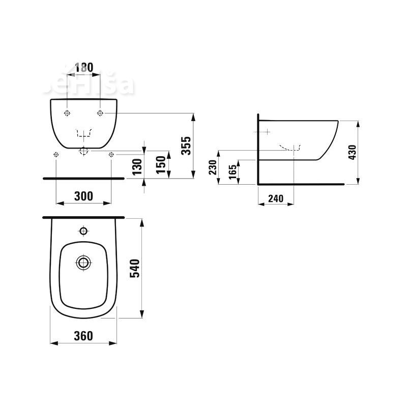 Viseči bide PALOMBA LAUFEN 830801