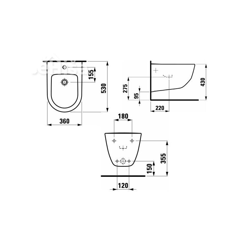 Viseči bide PRO LAUFEN 830952