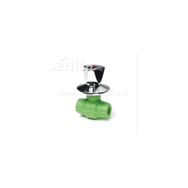 Zaporni ventil z ročko za vodovodno cev PP-R PA 18RT - 20
