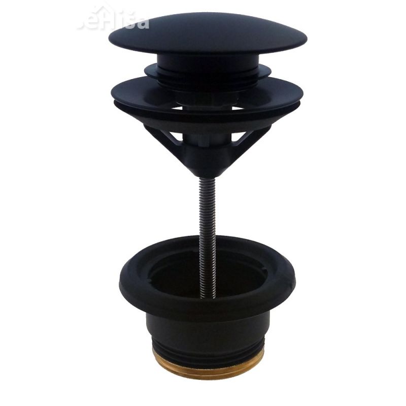 Zgornji del sifona klik klak črna brez preliva UNITAS 16009B
