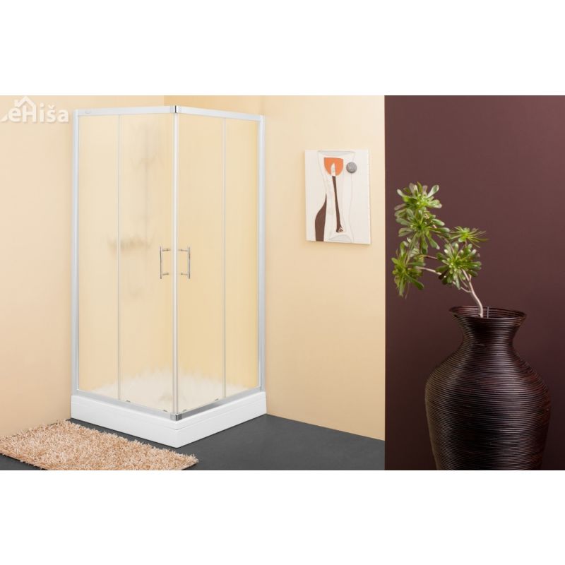 Tuš kabina SQ-line TKK 90 silver profil kaljeno steklo KOLPA-SAN 511040
