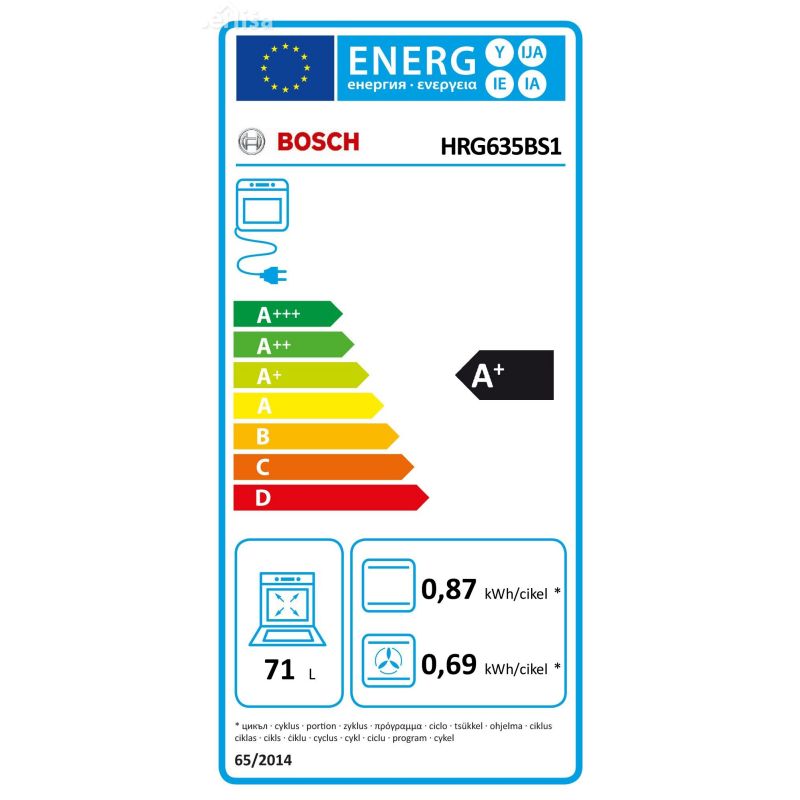 Vgradna parna pečica 60x60 nerjaveče jeklo BOSCH HRG635BS1
