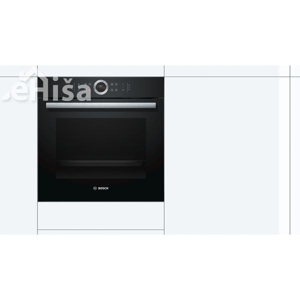 Vgradna pečica 60x60 črna BOSCH HBG675BB1
