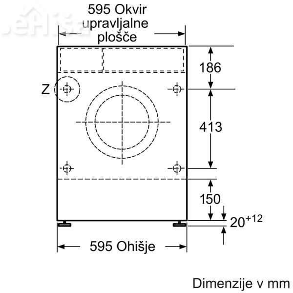 Pralno-sušilni stroj 7/4 kg BOSCH WKD28543EU
