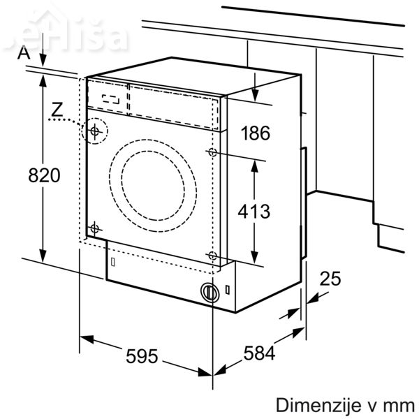 Pralno-sušilni stroj 7/4 kg BOSCH WKD28543EU
