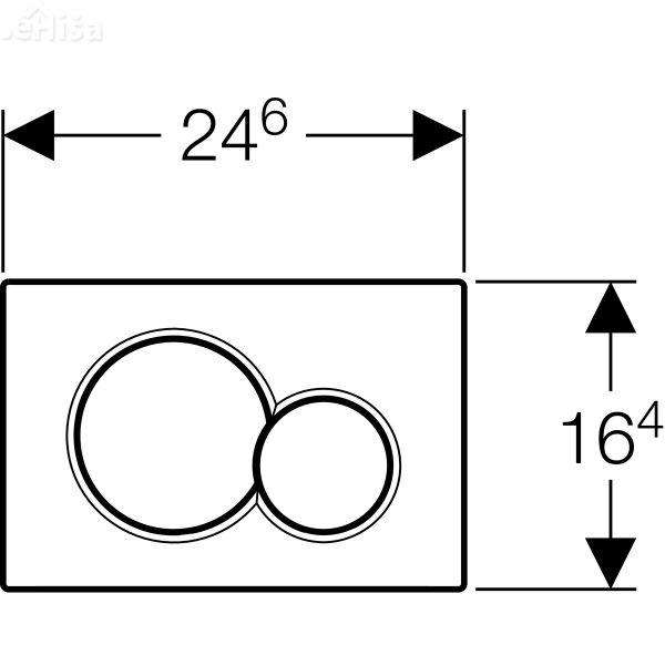 Aktivirna tipka za dvokoličinsko splakovanje Sigma01 črna RAL 9005 GEBERIT 115.770.DW.5
