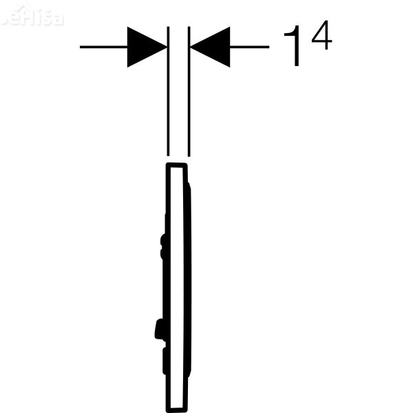 Aktivirna tipka za splakovanje Sigma10 sijajni krom-mat krom-sijajni krom GEBERIT 115.758.KH.5
