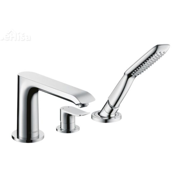 Armatura za kopalno kad 3 luknje Metris krom HANSGROHE 31190000
