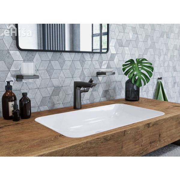 Armatura za umivalnik Talis E črna mat HANSGROHE 71754670
