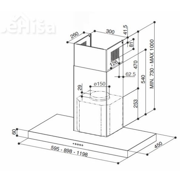 Dekorativna kuhinjska napa STILO SMART X A120 FABER 7612985838733
