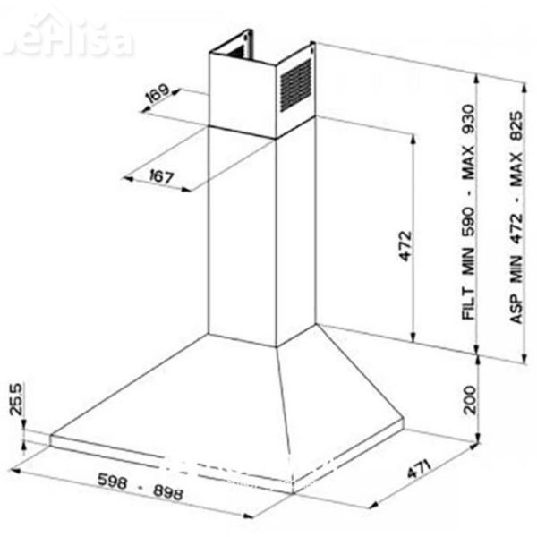 Dekorativna kuhinjska napa VALUE PB WH A60 FABER 7612985612890
