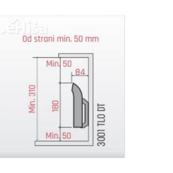 Električni panelni stenski radiator TLO bela GLAMOX 3001
