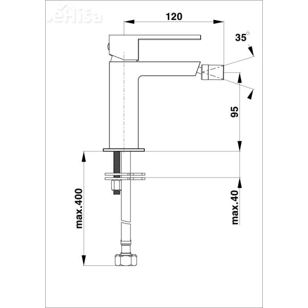 Enoročna armatura za bide SQ q50 samo armatura UNITAS 00595
