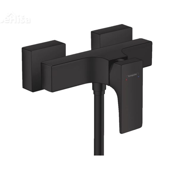 Enoročna stenska armatura za prho Metropol črna mat HANSGROHE 32560670
