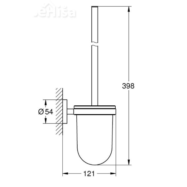 Garnitura za WC ščetko Essentials GROHE 40374001
