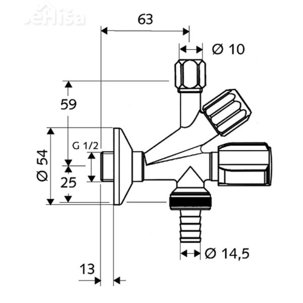 Kombinirani kotni ventil s filtrom SCHELL 035600699
