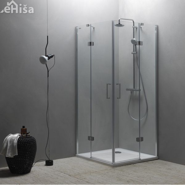 Kotna tuš kabina TKK 90/K-FROST Atlas 90 x 90 cm neprosojni pas KOLPA-SAN 560820
