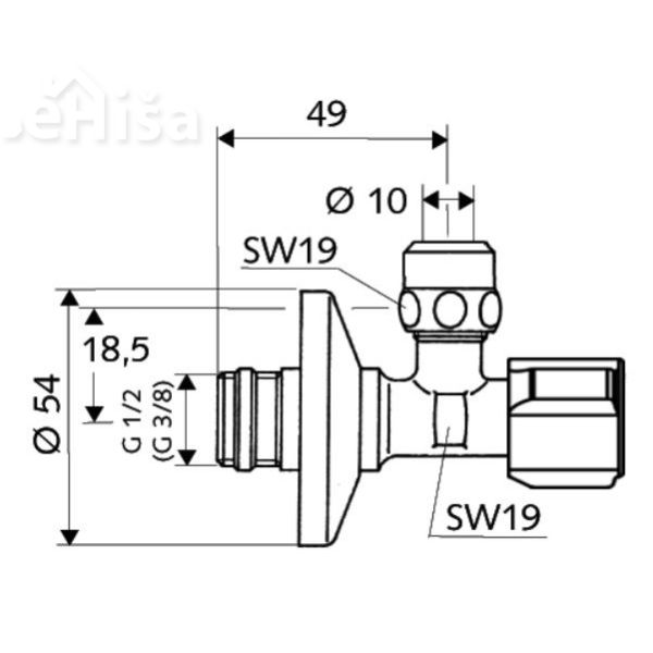 Kotni ventil z ASAG SCHELL 054280699
