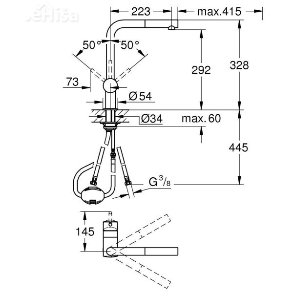 Kuhinjska armatura Minta izvlečna krom GROHE 32168000
