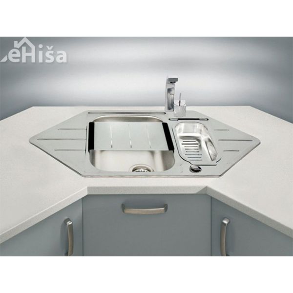 Kuhinjsko pomivalno korito in pol LINE 40 inox 985x500 mm z sifonom ALVEUS 1065674

