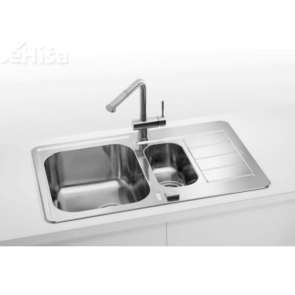 Kuhinjsko pomivalno korito in pol LINE MAXIM 70 inox 790x500 mm z sifonom ALVEUS 1089614
