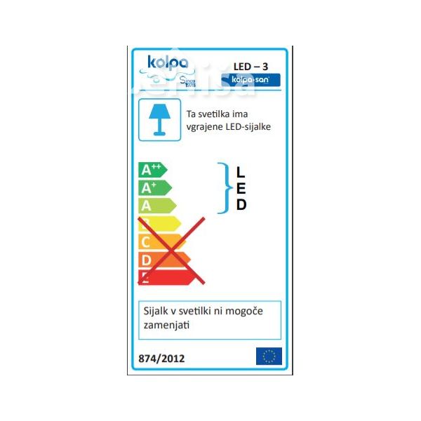 Okroglo ogledalo z LED svetilko in senzorskim stikalom IR Pandora FI 80 KOLPA-SAN 573680
