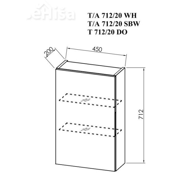 Omarica z vrati T 712/20 WH Tara KOLPA-SAN
