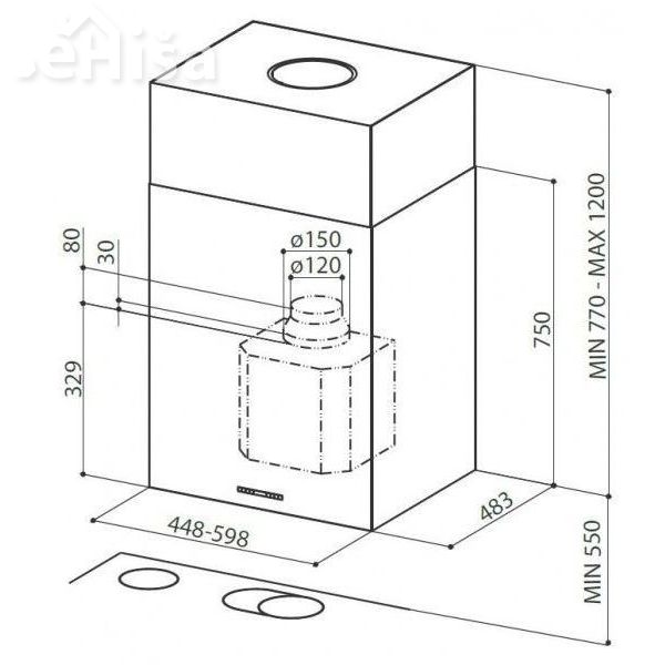 Otočna kuhinjska napa CUBIA ISOLA PLUS EV8 X A60 FABER 7612985133692
