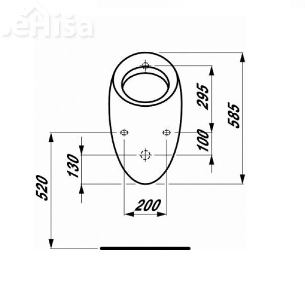 Ovalni pisoar Alessi one LAUFEN 840975
