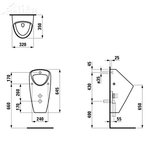 Pisoar Caprino LAUFEN 842061
