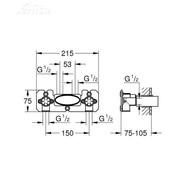 Podometni del za armaturo GROHE 26449000
