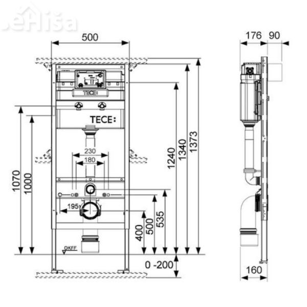 Podometni modul za trokadero TECE 9300066
