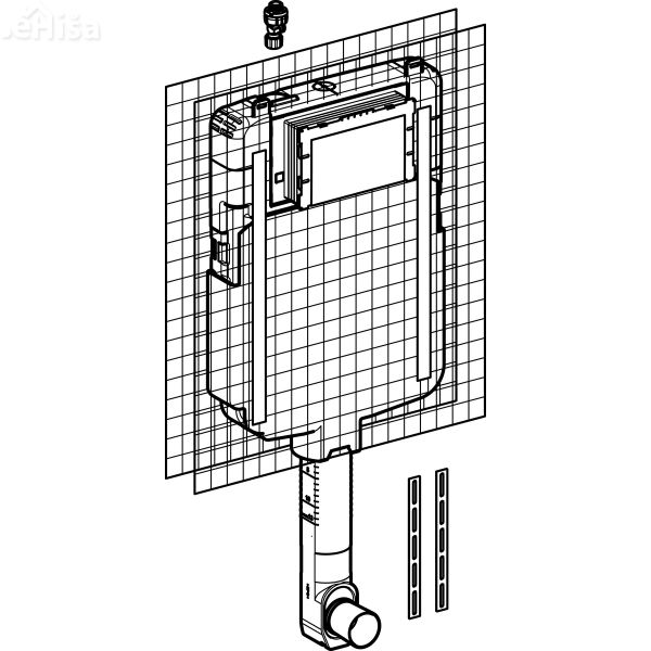Podometni splakovalnik za talno WC školjko Sigma 8 cm tipke Sigma GEBERIT 109.791.00.1
