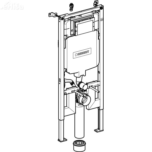 Podometni splakovalnik za visečo WC školjko Duofix H=114 cm tipke Sigma GEBERIT 111.796.00.1

