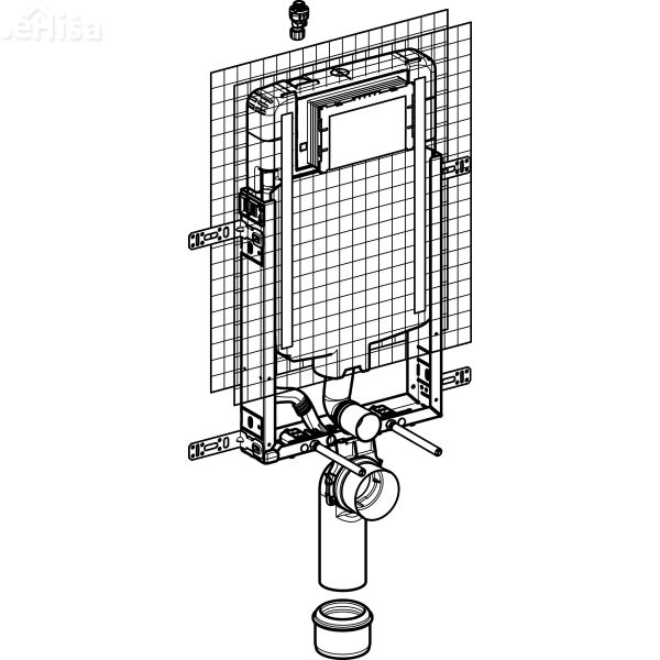 Podometni splakovalnik za visečo WC školjko Kombifix H=109 cm tipke Sigma GEBERIT 110.792.00.1
