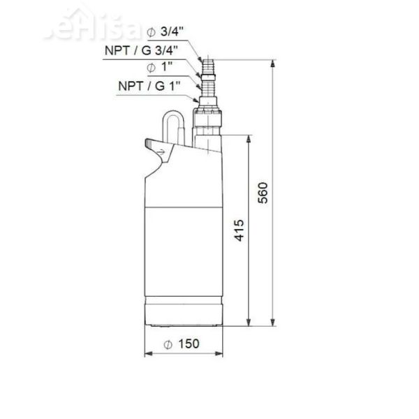 Potopna črpalka SB 3-45 A GRUNDFOS 96468354
