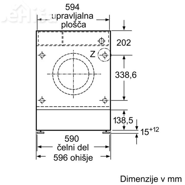 Pralni stroj s polnjenjem spredaj 8 kg 1400 o/min BOSCH WIW28541EU
