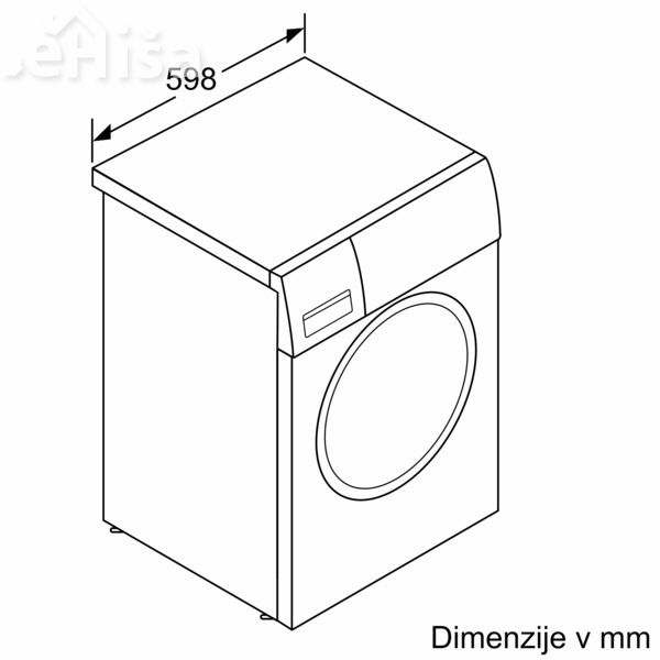 Pralni stroj s polnjenjem spredaj 9 kg BOSCH WAV28KH2BY
