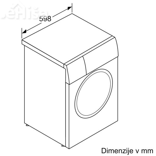 Pralni stroj s polnjenjem spredaj9 kg 1400 o/min BOSCH WAU28S60BY
