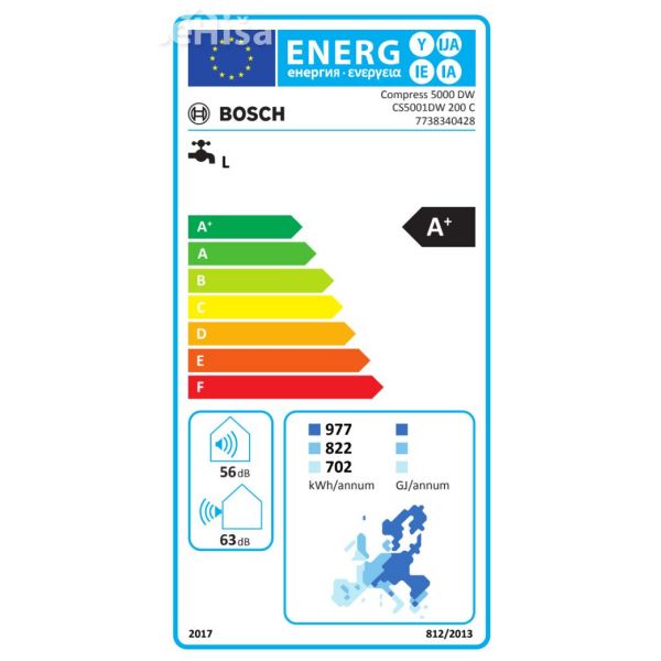 Sanitarna toplotna črpalka 250 L BOSCH CS5001DW
