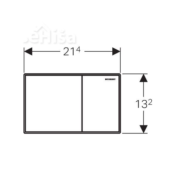 Aktivirna tipka za dvokoličinsko splakovanje-umbra steklo SIGMA 60 GEBERIT 115.640.SQ.1