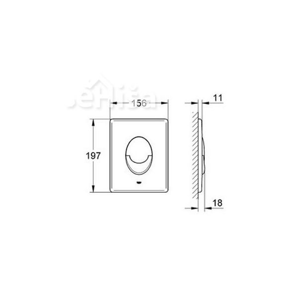 Skate Air aktivirna tipk alpsko bela GROHE 38505SH0
