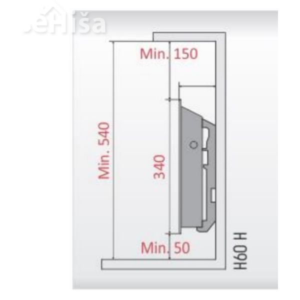 Stekleni stenski panelni radiator brez termostata bela barva GLAMOX H60
