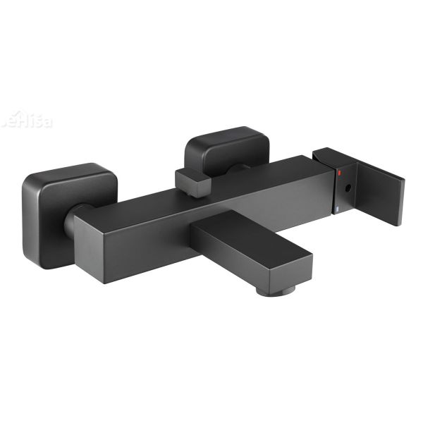 Stenska armatura za kad SQ q30B black UNITAS 00360B
